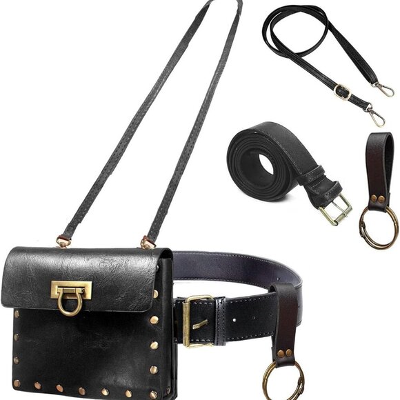 Handbags - Versatile Faux Leather Belt Pouch - Fits Most Smartphones, Perfect for Outings